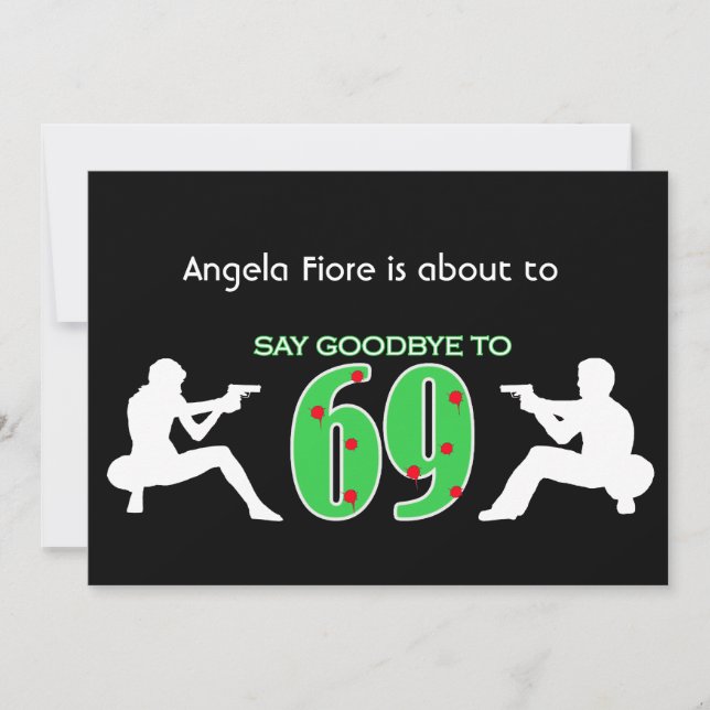 Convite Celebração de Aniversário do 70 de Estilo Máfia (Frente)