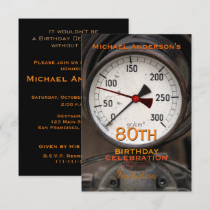 Convite Celebração de Aniversário do 80 de Manômetro V