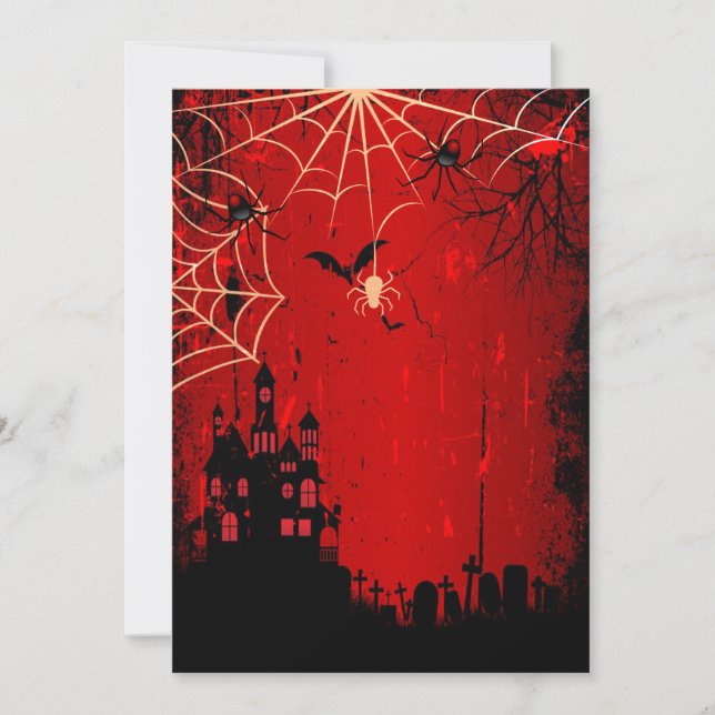 Convite Celebração de Aniversário do Dia das Bruxas dos De (Frente)