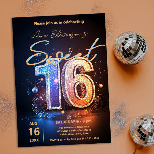 Convite Celebração de Aniversário do Doce Doce 16