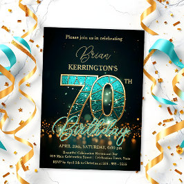 Convite Celebração de aniversário do Elegante Teal e do Do