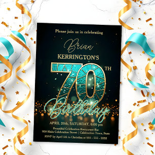 Convite Celebração de aniversário do Elegante Teal e do Do