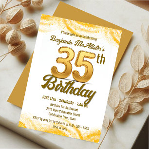 Convite Celebração de Aniversário do Ouro 35º