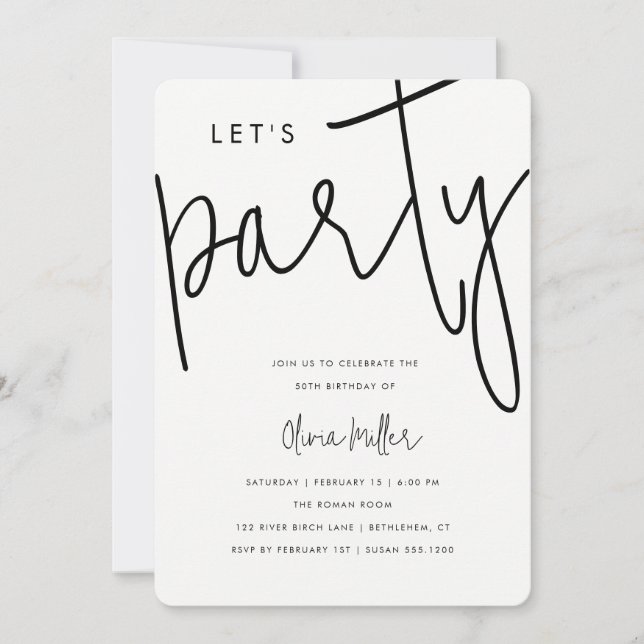 Convite Celebração de Aniversário do Partido do vamos (Frente)