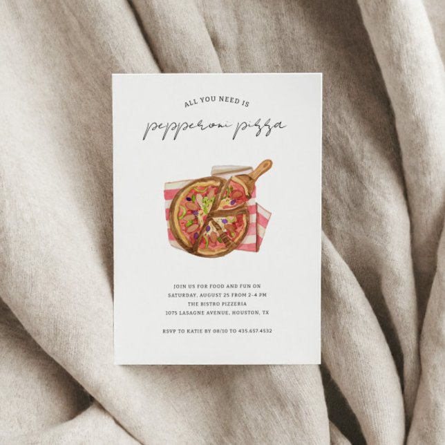 Convite Celebração de Aniversário do Pizza Party Extravaga (Criador carregado)