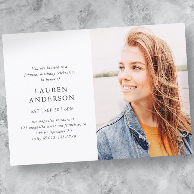 Convite Celebração de Aniversário do Simples Fab Chic (Criador carregado)