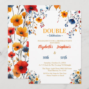 Convite Celebração de aniversário em comum