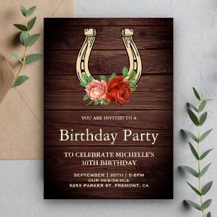 Convite Celebração de Aniversário em Fazenda Rústica de Ma