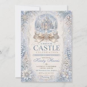 Convite Celebração de Aniversário em um Castelo Mágico de