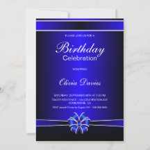Celebração de Aniversário Negro e Azul
