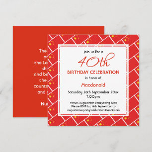 Convite Celebração de Aniversário Personalizado da CHIN