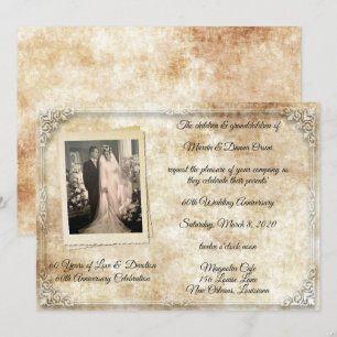 Convite Celebração de Aniversário Vintage