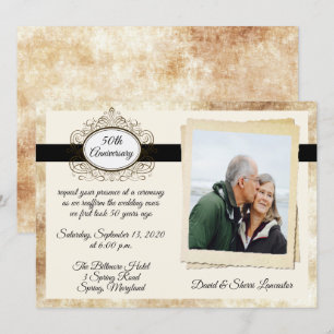 Convite Celebração de Aniversário Vintage