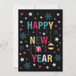 Convite Celebração de Ano Novo feliz
