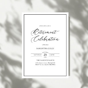 Convite Celebração de Aposentadoria com Elegância Moderna