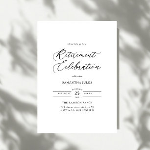 Convite Celebração de Aposentadoria com Elegância Moderna