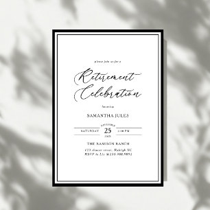 Convite Celebração de Aposentadoria com Elegância Moderna