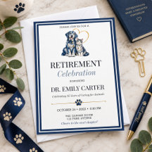 Celebração de Aposentadoria de Veterinário de Gato