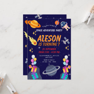 Convite Celebração de Aventura Espacial