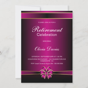 Convite Celebração de Baixa a Preto e Rosa