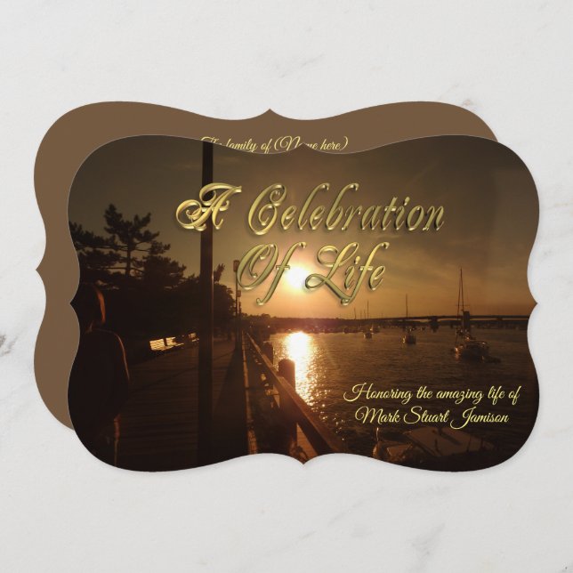 Convite Celebração de barcos salva-vidas nos portos (Frente/Verso)