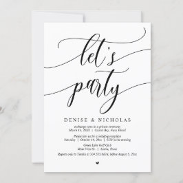 Convite Celebração de Casamento à Fuga, Vamos Festejar