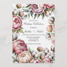 Celebração de Casamento com Peônia Rosa e Algodão