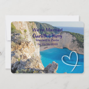 Convite Celebração De Casamento De Elopement Casada Em Z