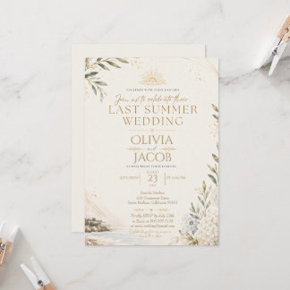 Convite Celebração de Casamento do Último Verão