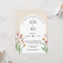 Convite Celebração De Casamento Em Estilo