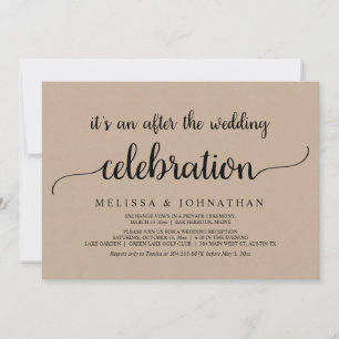 Convite Celebração de Casamento Fuga Feliz para Sempre