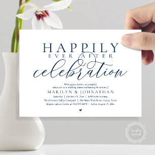 Convite Celebração de Casamento Moderna Feliz para Sempre