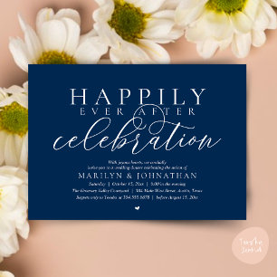 Convite Celebração de Casamento Moderna Feliz para Sempre
