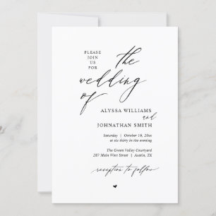 Convite Celebração de Casamento Moderno Boho