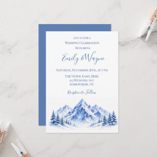 Convite Celebração de Casamento nas Montanhas Azuis Nevada