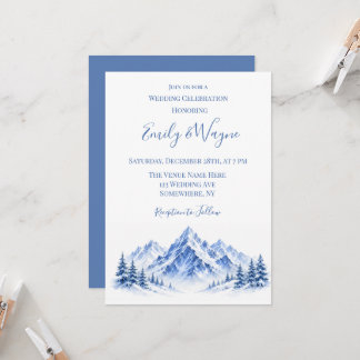 Convite Celebração de Casamento nas Montanhas Azuis Nevada