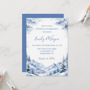 Convite Celebração de Casamento nas Montanhas Azuis Nevada