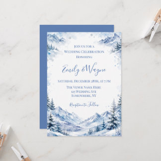 Convite Celebração de Casamento nas Montanhas Azuis Nevada