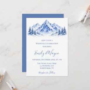 Convite Celebração de Casamento nas Montanhas Azuis Nevada