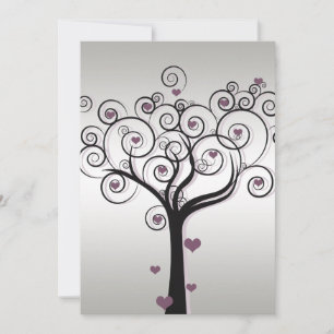 Convite Celebração de Casamento Pós Purple Silver Black