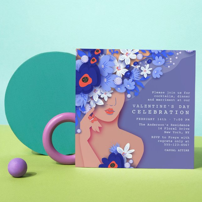 Convite Celebração de dias de os namorados Moderna Girly F (Criador carregado)