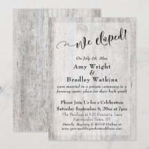 Celebração de Elopamento em Madeira Cinza Rústica 