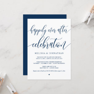 Convite Celebração de Felizes para Sempre, Preto, Casament