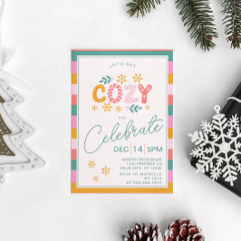 Convite Celebração de Férias de Natal Cozy para vamos