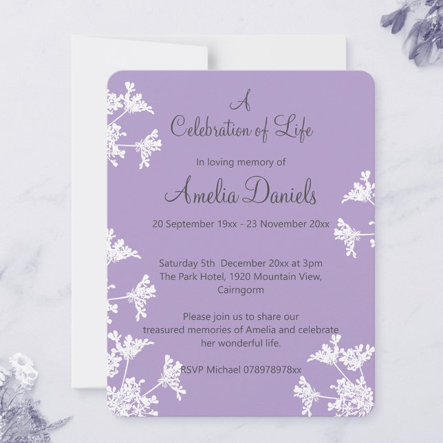 Convite Celebração de flor branca da vida (Criador carregado)