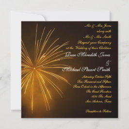 Convite Celebração de Fogos de Artifício Casamento