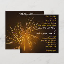 Convite Celebração de Fogos de Artifício Casamento