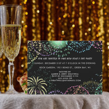 Celebração de fogos de artifício de véspera de ano