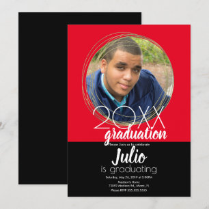 Convite Celebração de Formatura Moderna em Foto com Duas C