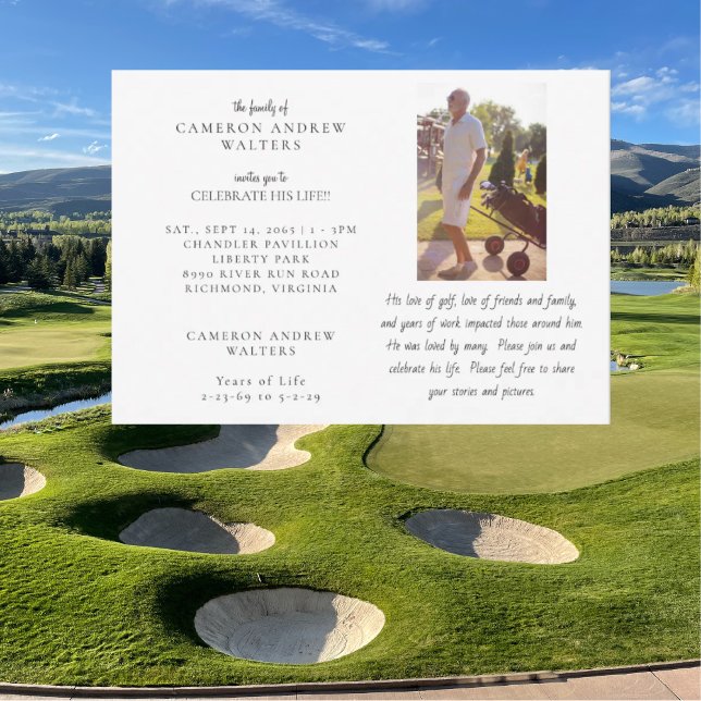 Convite Celebração de Golfe da Vida (Criador carregado)
